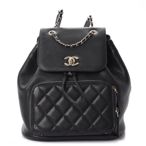 chanel business affinity backpack outfit|chanel business affinity backpack size.